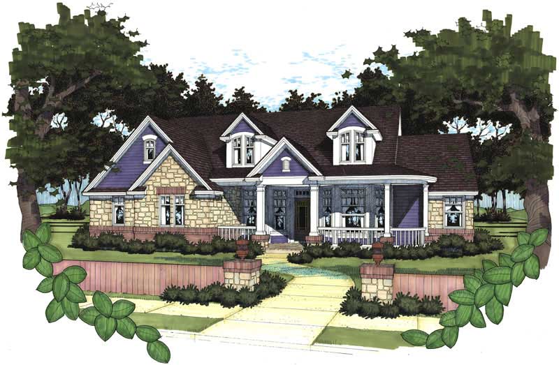4-Bedroom, 1991 Sq Ft Home Plan - 117-1056 - Main Exterior
