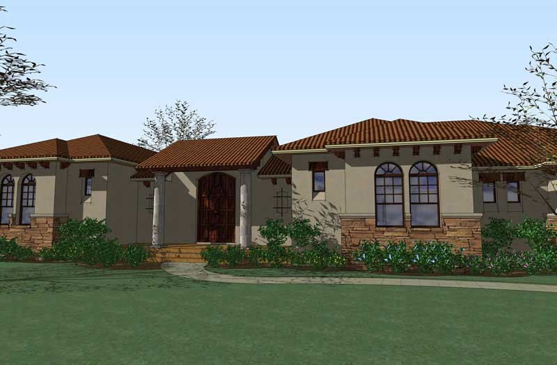 3-Bedroom, 3355 Sq Ft Home Plan - 117-1061 - Main Exterior