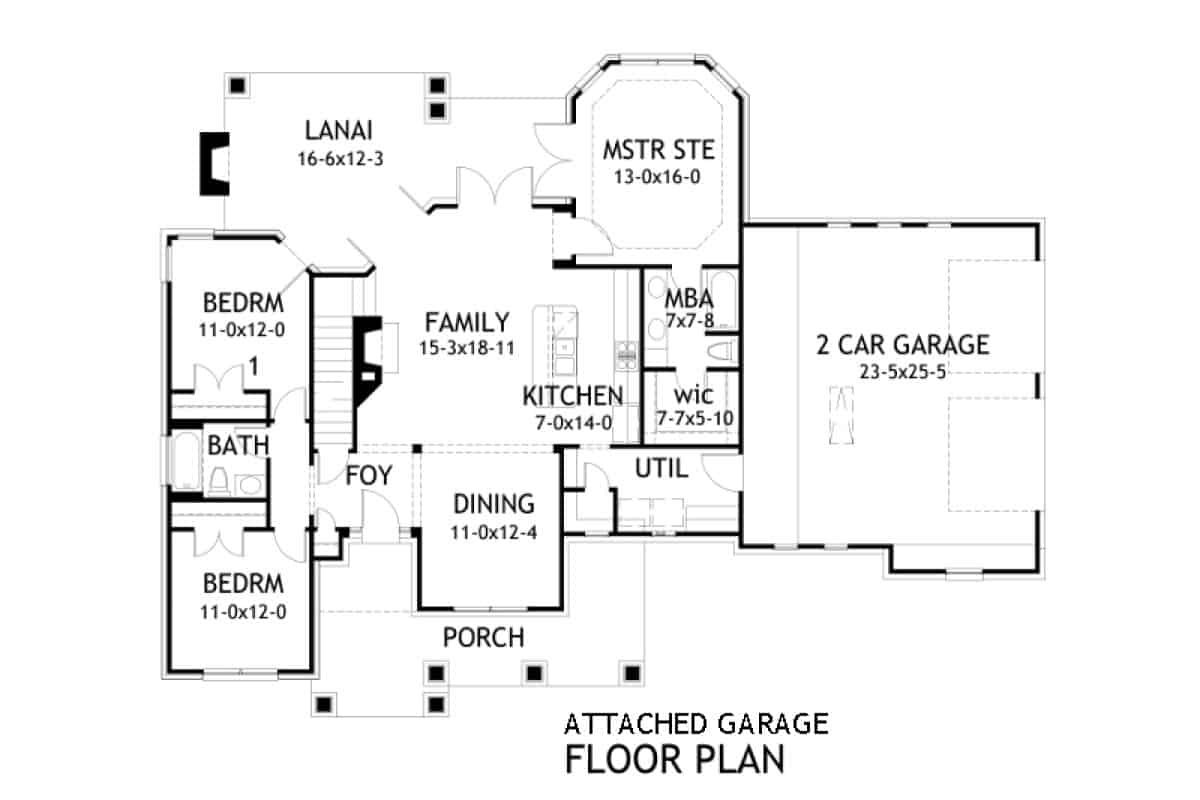 2-Car Garage Option Layout