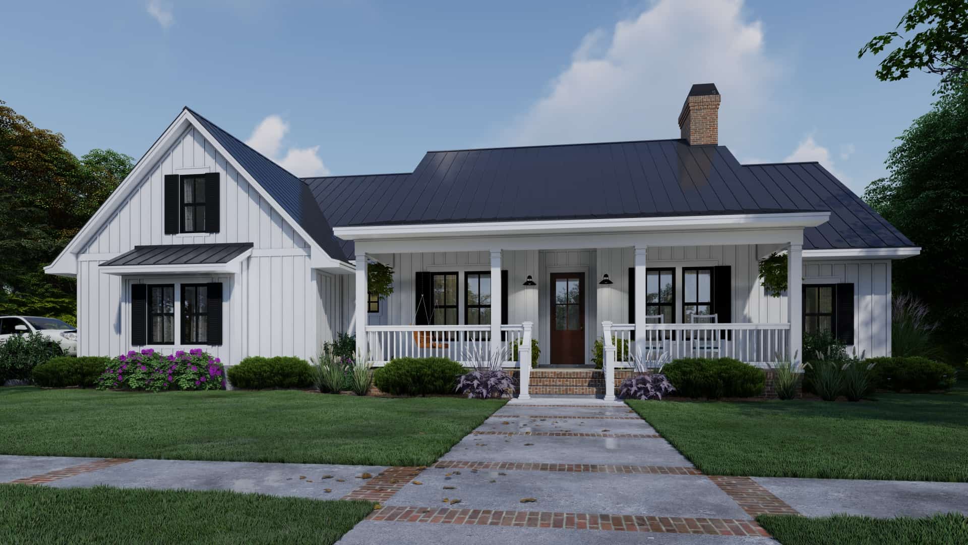 3-Bedroom, 2192 Sq Ft Farmhouse Home Plan - 117-1137 - Main Exterior