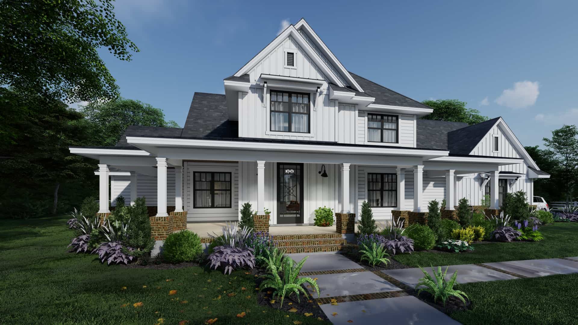 4-Bedroom, 2829 Sq Ft Farmhouse Home - Plan #117-1138 - Main Exterior