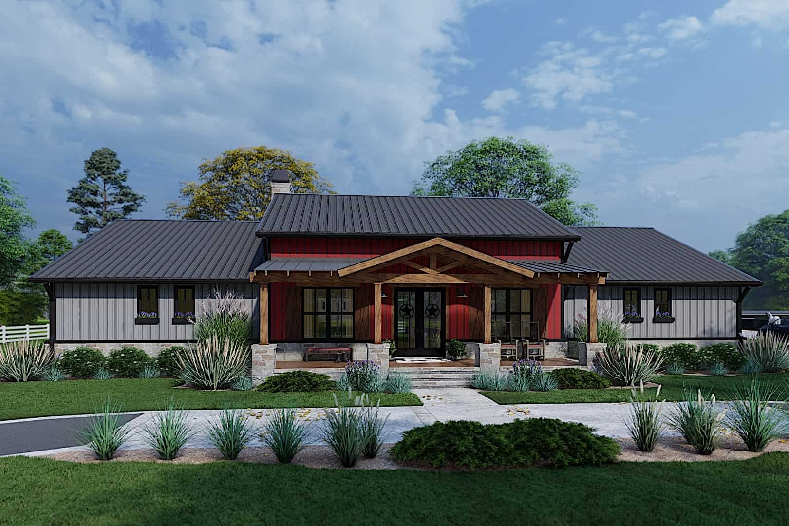 3-Bedroom, 2486 Sq Ft Ranch Home - Plan #117-1143 - Main Exterior