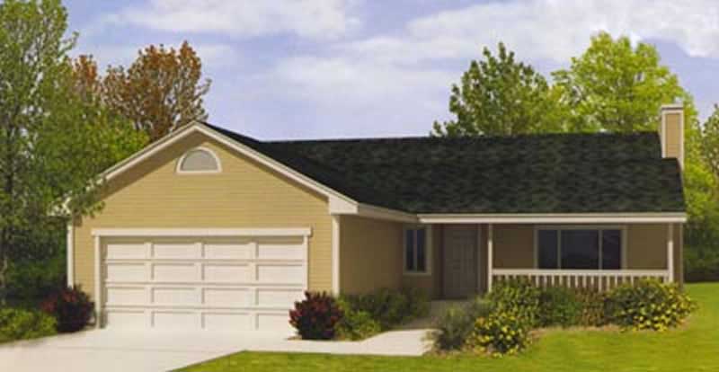 3-Bedroom, 1314 Sq Ft Country House Plan - 119-1027 - Front Exterior