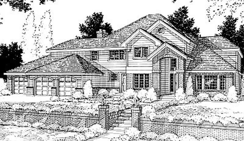 4-Bedroom, 3346 Sq Ft Contemporary House Plan - 119-1029 - Front Exterior