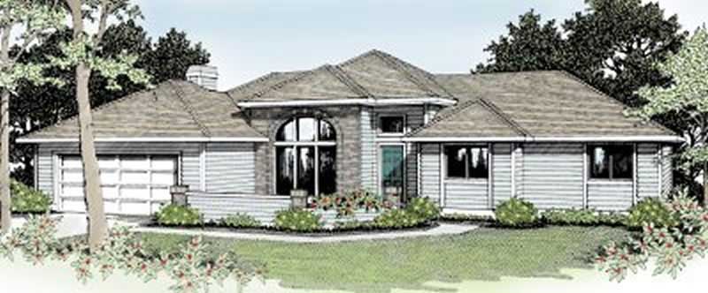 3-Bedroom, 1604 Sq Ft Ranch House Plan - 119-1166 - Front Exterior