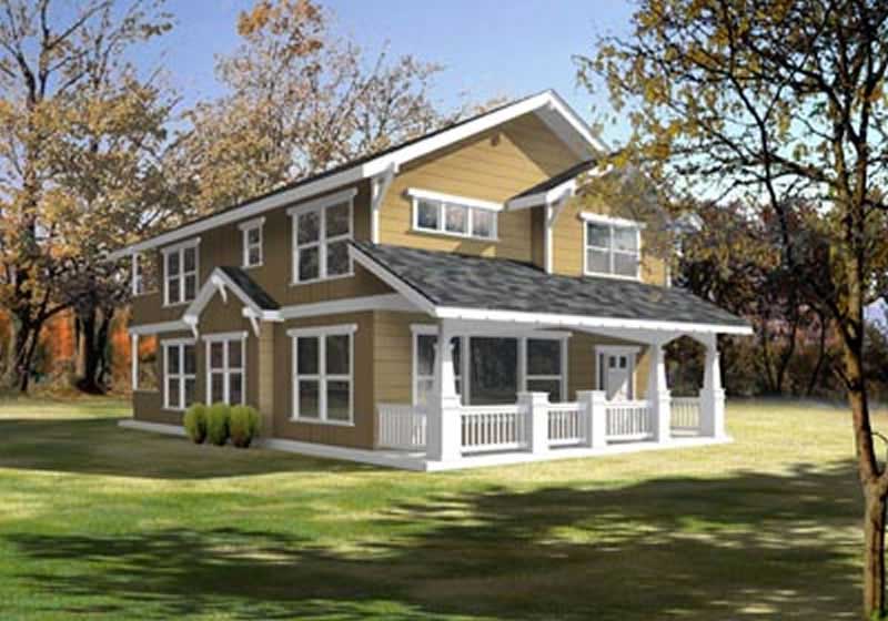 3-Bedroom, 2044 Sq Ft Country House Plan - 119-1222 - Front Exterior