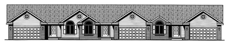 2-Bedroom, 1242 Sq Ft Multi-Unit Home Plan - 120-1169 - Main Exterior