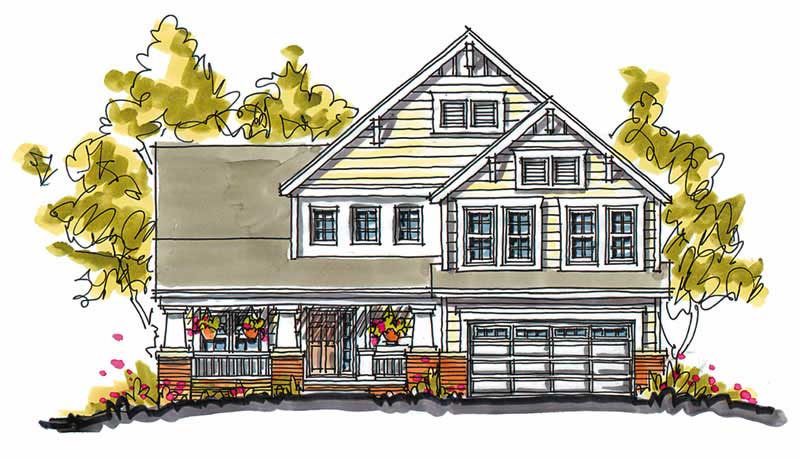 4-Bedroom, 2552 Sq Ft Country Home Plan - 120-1326 - Main Exterior
