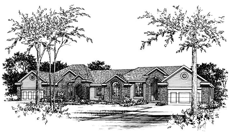 3-Bedroom, 1802 Sq Ft Multi-Unit Home Plan - 120-1834 - Main Exterior