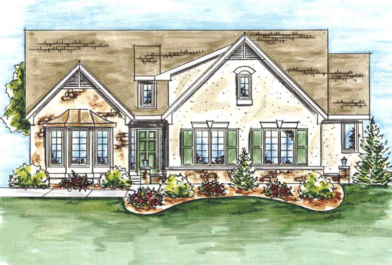 2-Bedroom, 1612 Sq Ft Ranch Home Plan - 120-2049 - Main Exterior