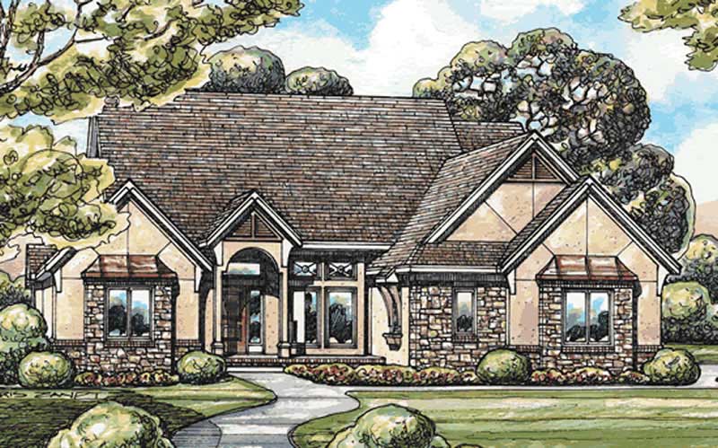 2-Bedroom, 2390 Sq Ft Country House Plan - 120-2101 - Front Exterior