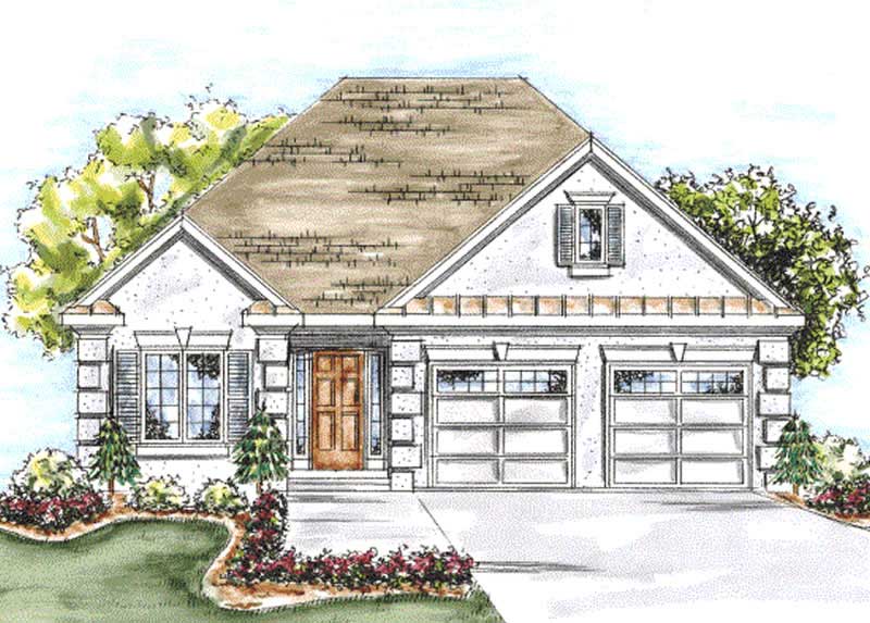 2-Bedroom, 1905 Sq Ft Mediterranean House Plan - 120-2204 - Front Exterior
