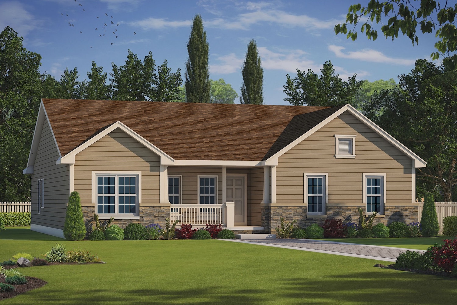 2-Bedroom, 1722 Sq Ft Traditional Home Plan - 120-2235 - Main Exterior