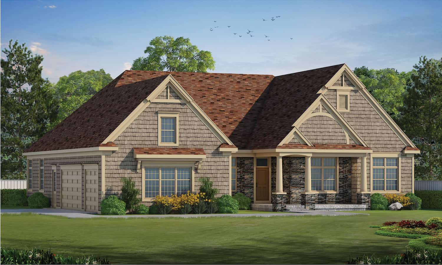 3-Bedroom, 2877 Sq Ft Craftsman Home - Plan #120-2470 - Main Exterior