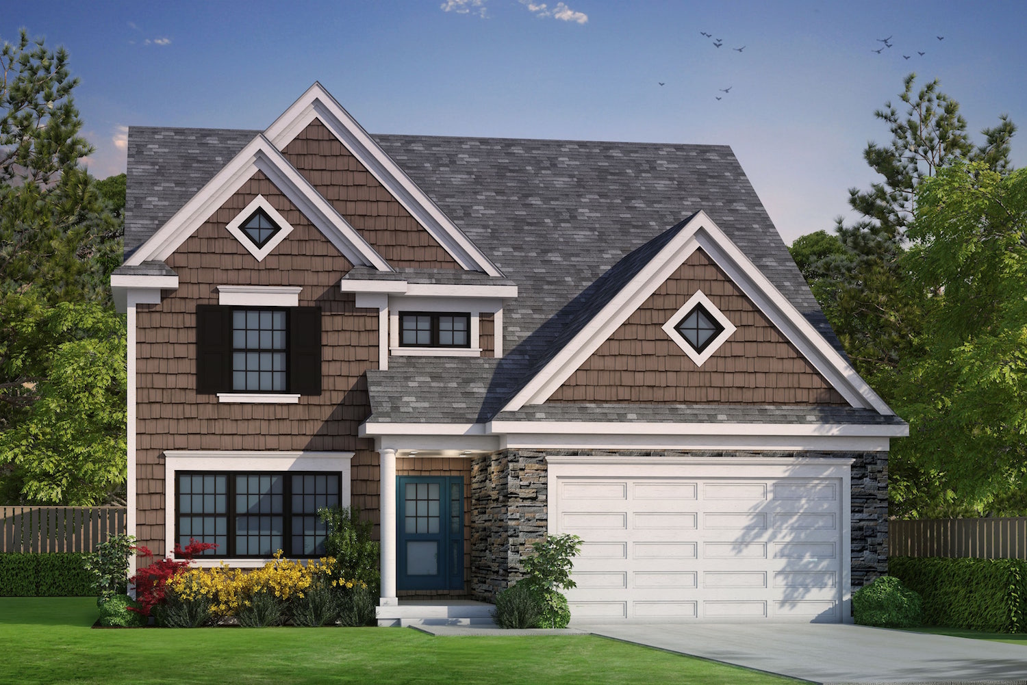 3-Bedroom, 2196 Sq Ft Traditional House Plan - 120-2489 - Front Exterior