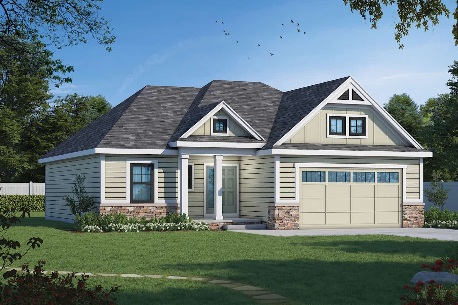 3-Bedroom, 1619 Sq Ft Ranch Home - Plan #120-2507 - Main Exterior