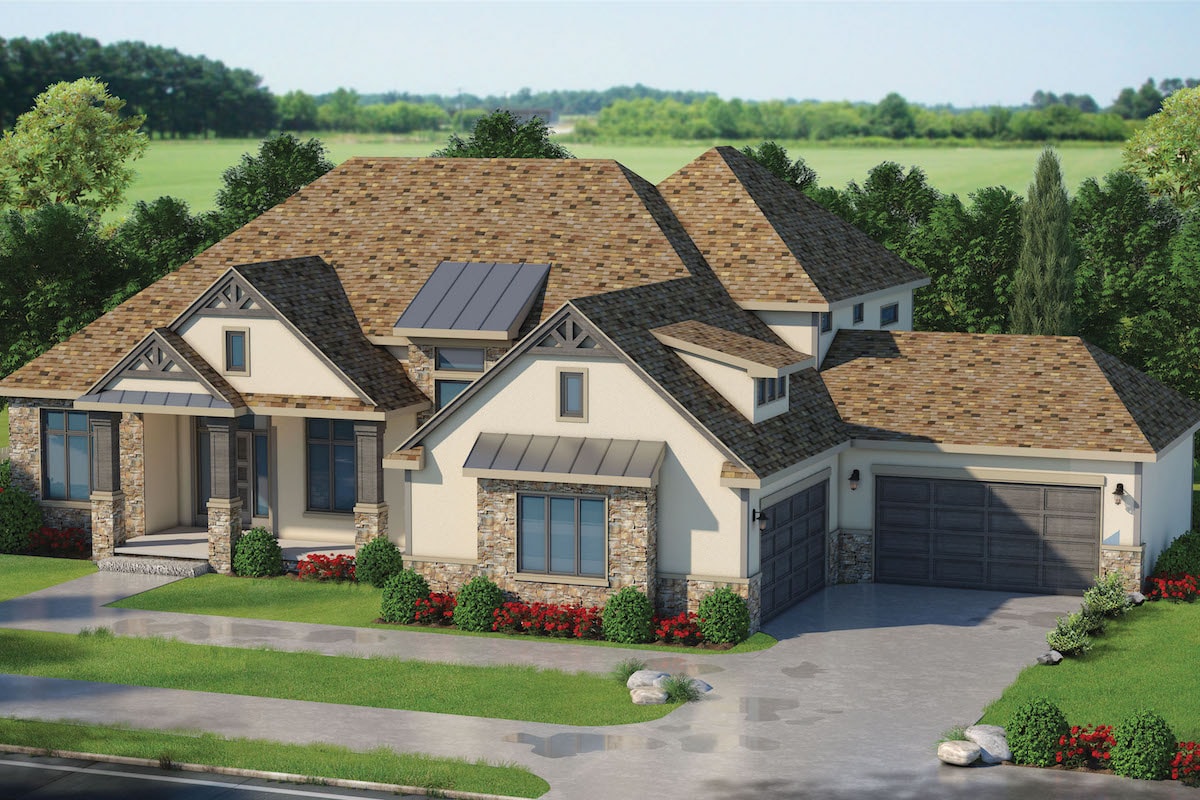 3-Bedroom, 4140 Sq Ft Traditional Home Plan - 120-2572 - Main Exterior