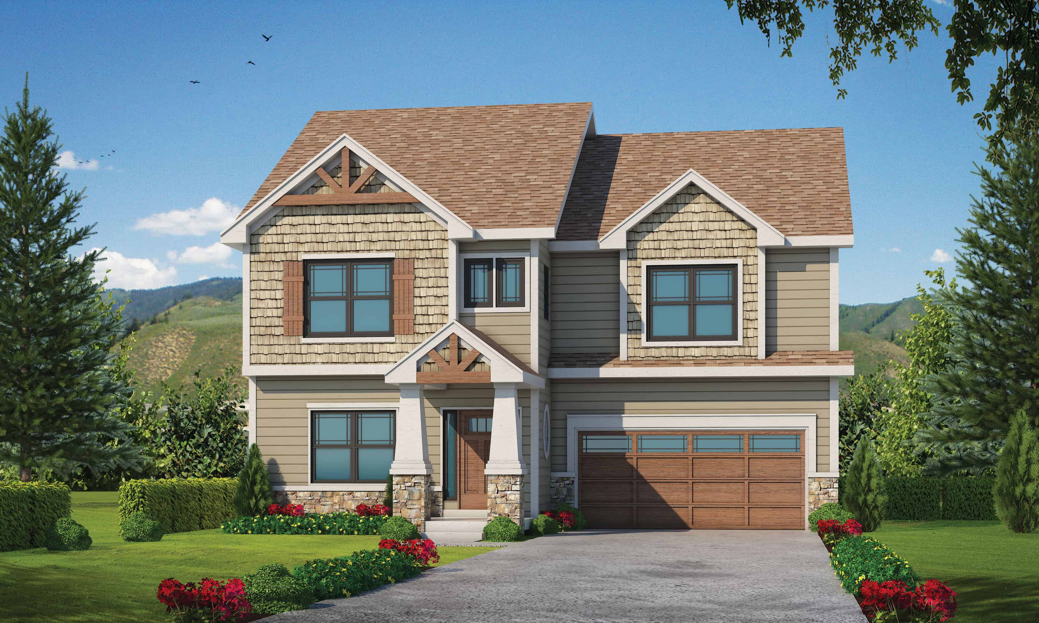 4-Bedroom, 2591 Sq Ft Farmhouse Home Plan - 120-2612 - Main Exterior