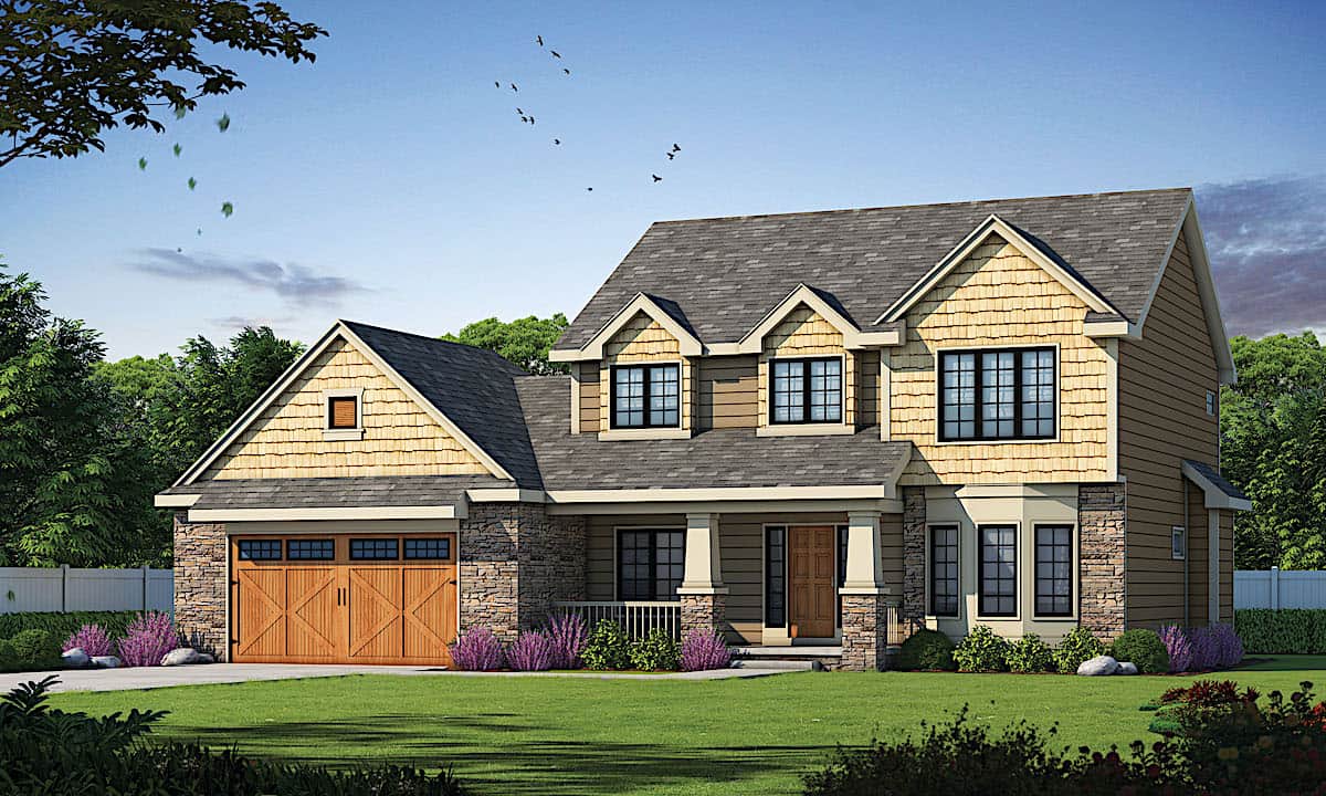 3-Bedroom, 2264 Sq Ft Traditional House - Plan #120-2637 - Front Exterior