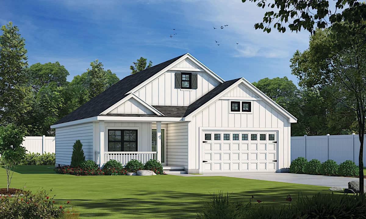 2-Bedroom, 1387 Sq Ft Ranch House - Plan #120-2651 - Front Exterior