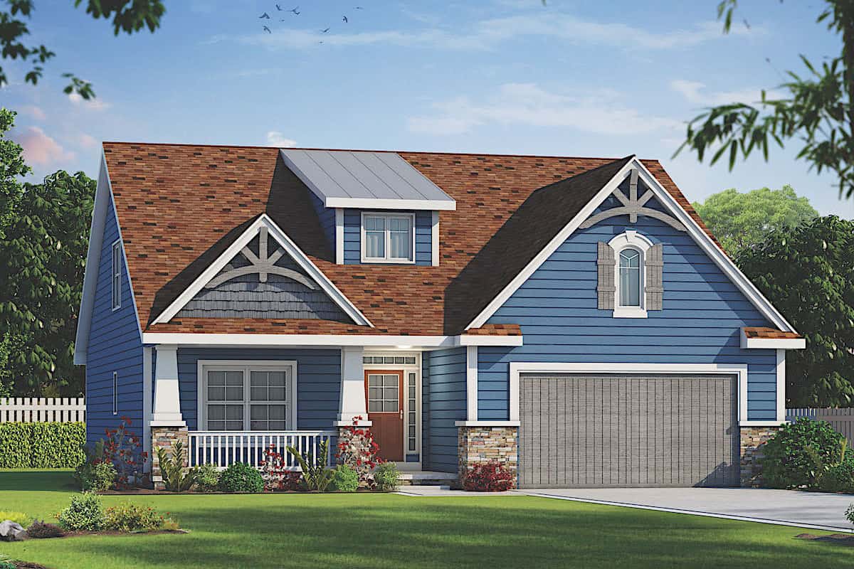4-Bedroom, 2232 Sq Ft Farmhouse Home Plan - 120-2667 - Main Exterior