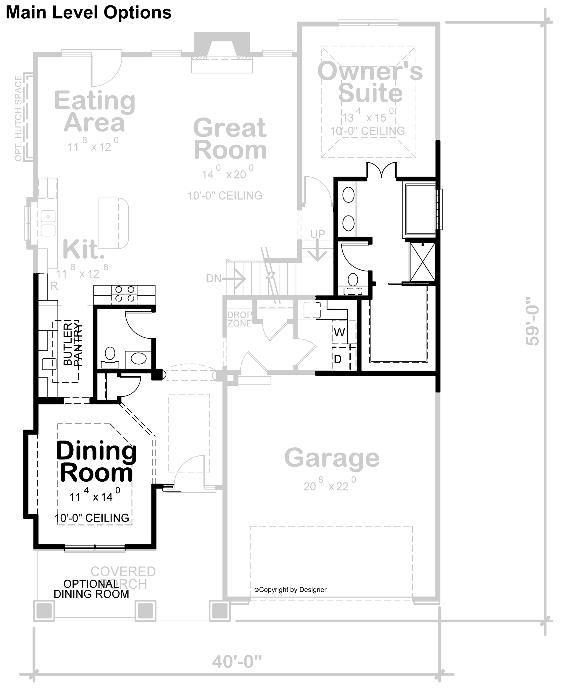 Alternative Main Level Layout