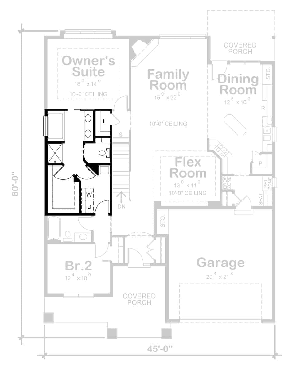 Alternative Main Level Layout