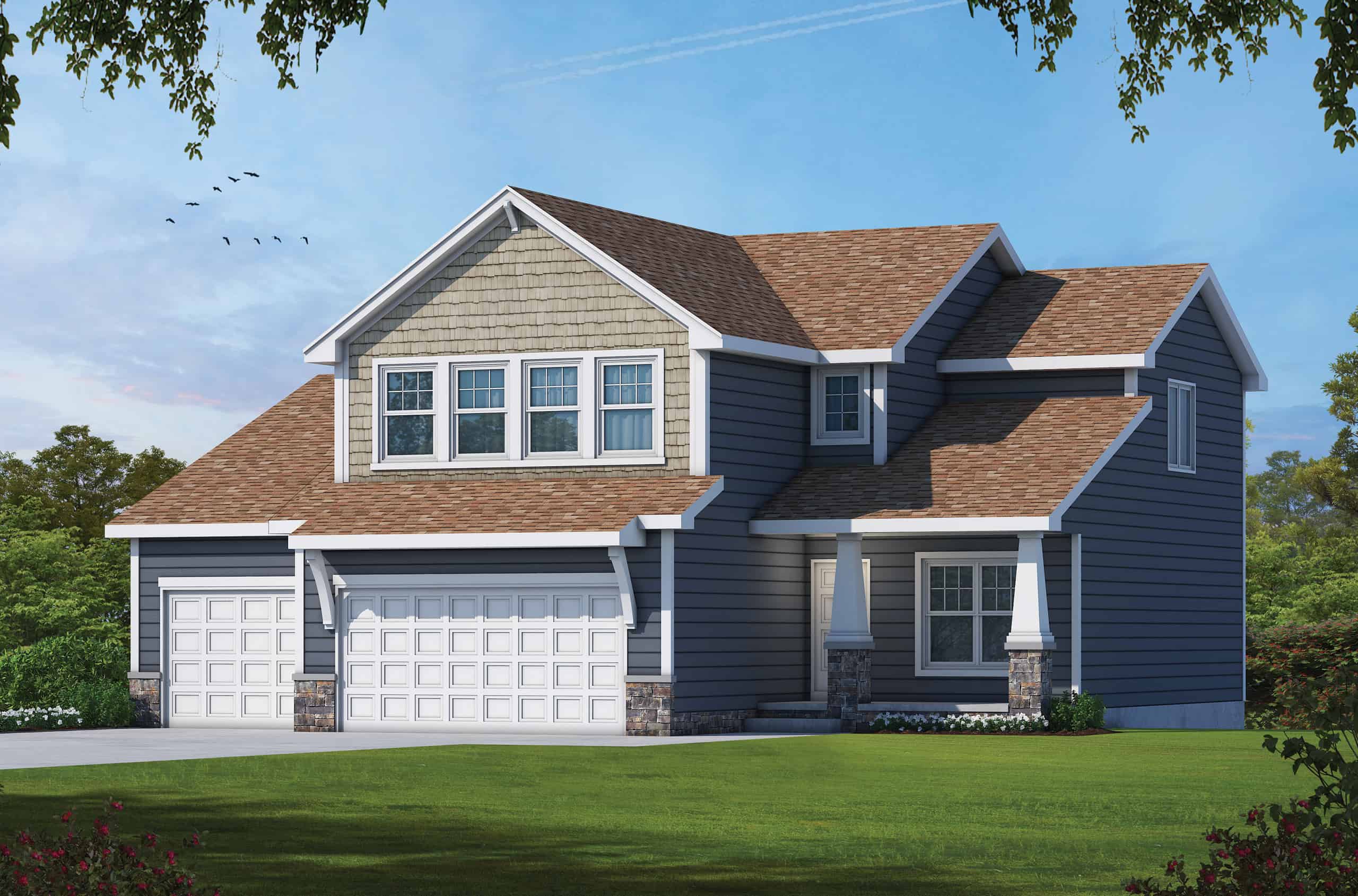 4-Bedroom, 2373 Sq Ft Farmhouse House Plan - 120-2705 - Front Exterior