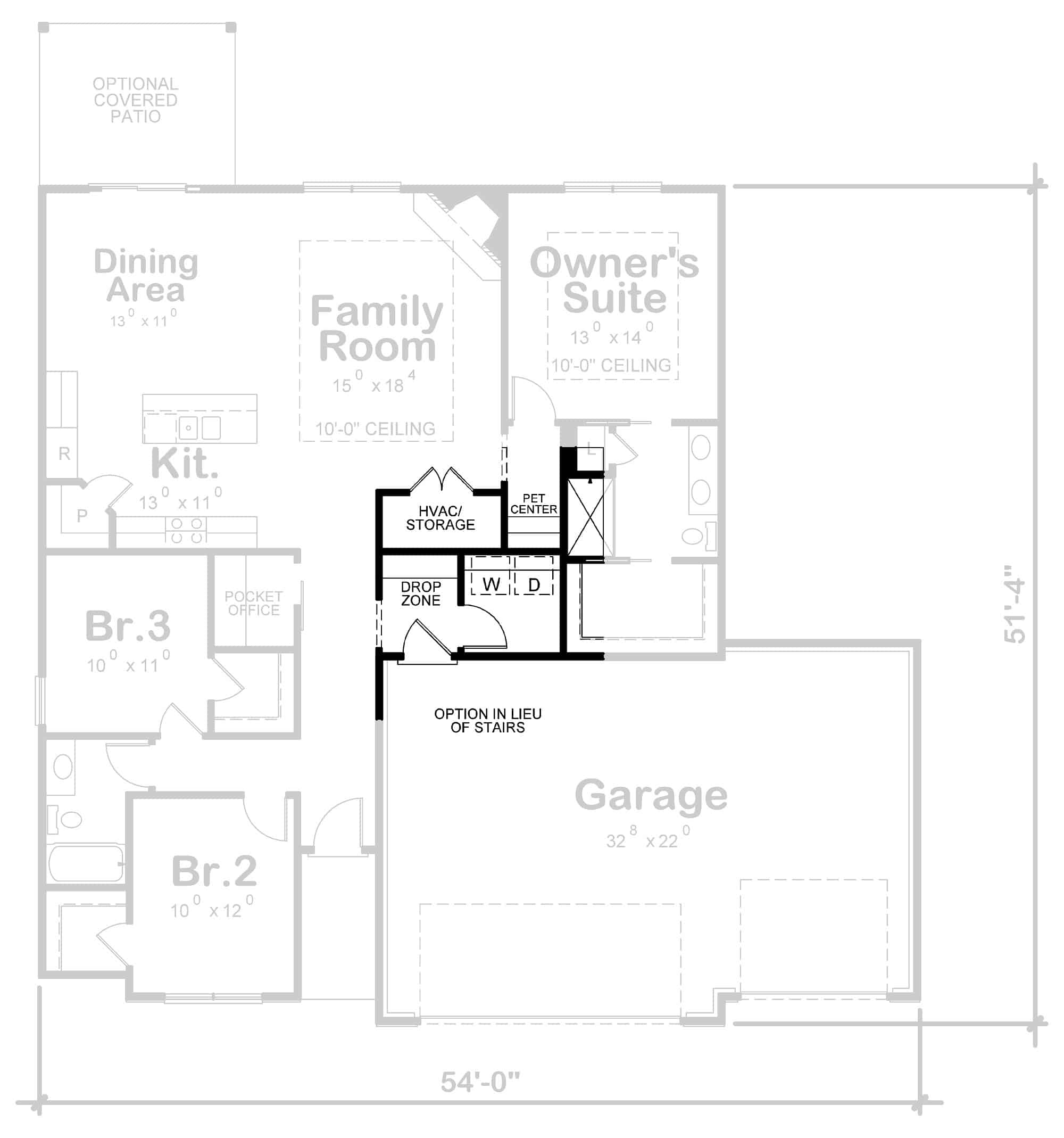 Alternative Main Level Layout