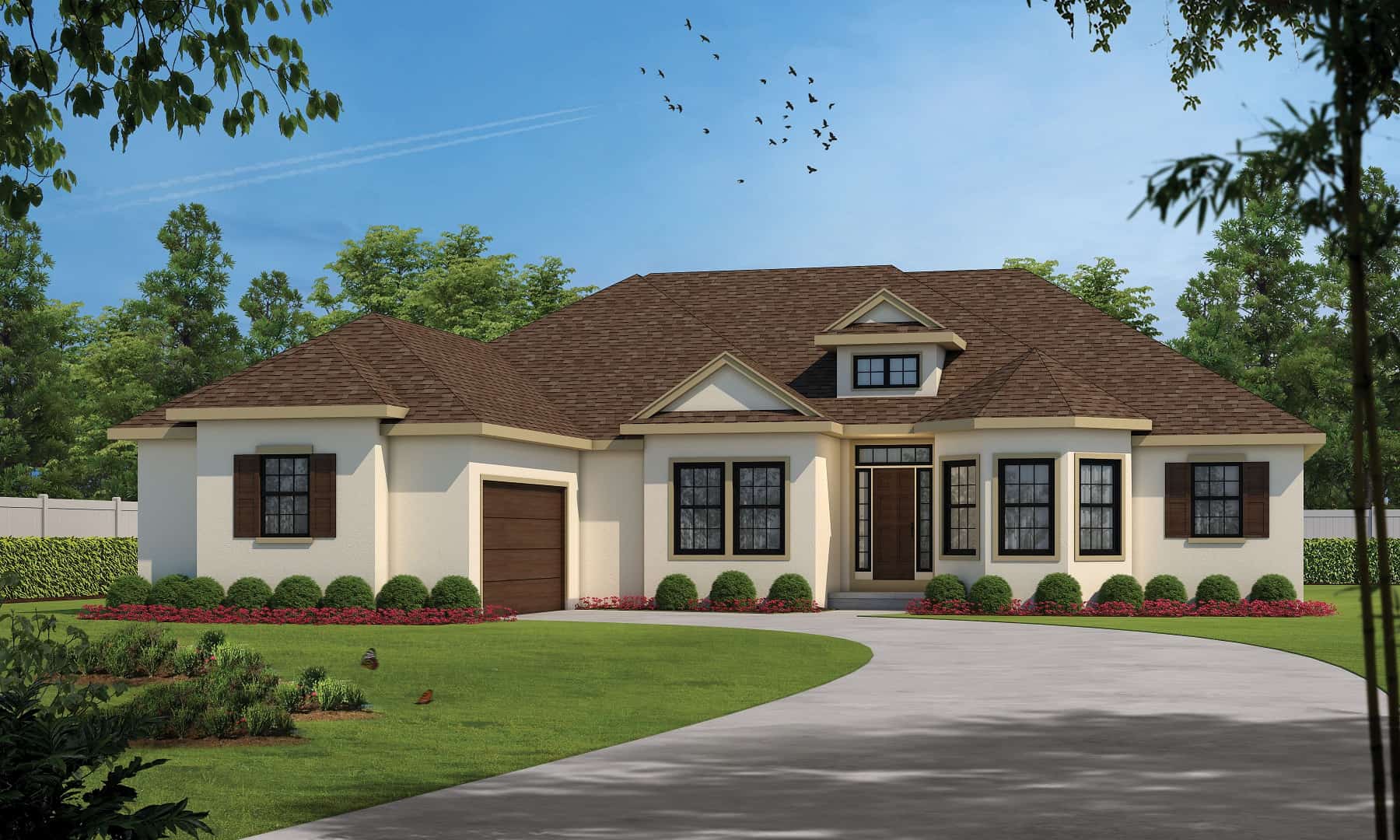4-Bedroom, 3380 Sq Ft Mediterranean House Plan - 120-2726 - Front Exterior