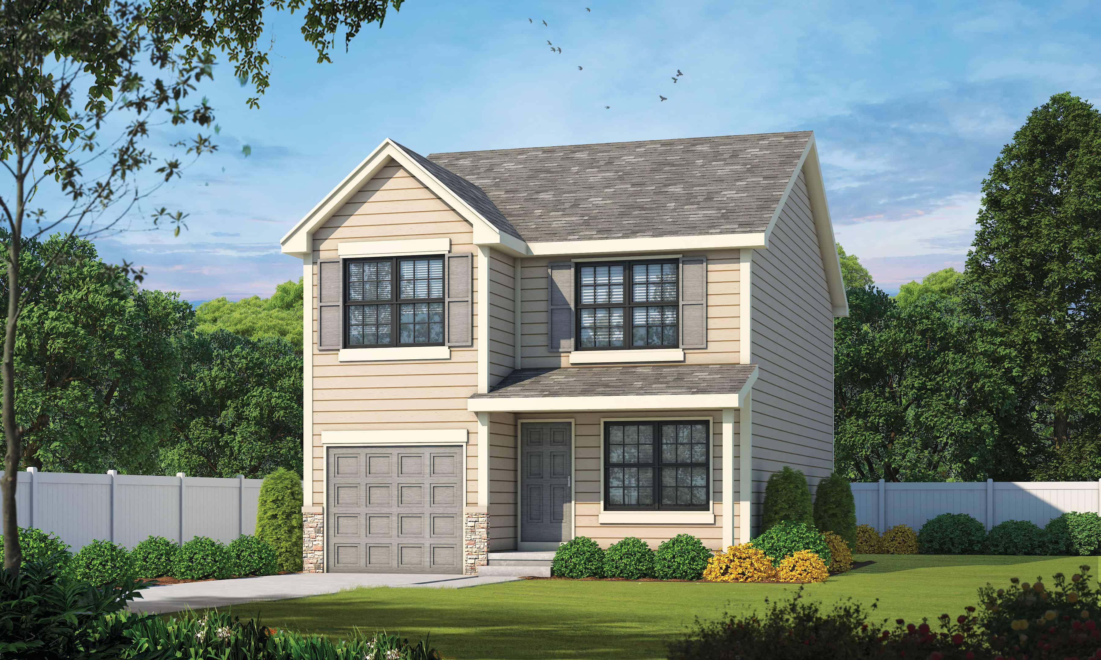 Traditional Home Plan - 2 Bedrms, 2.5 Baths - 1536 Sq Ft