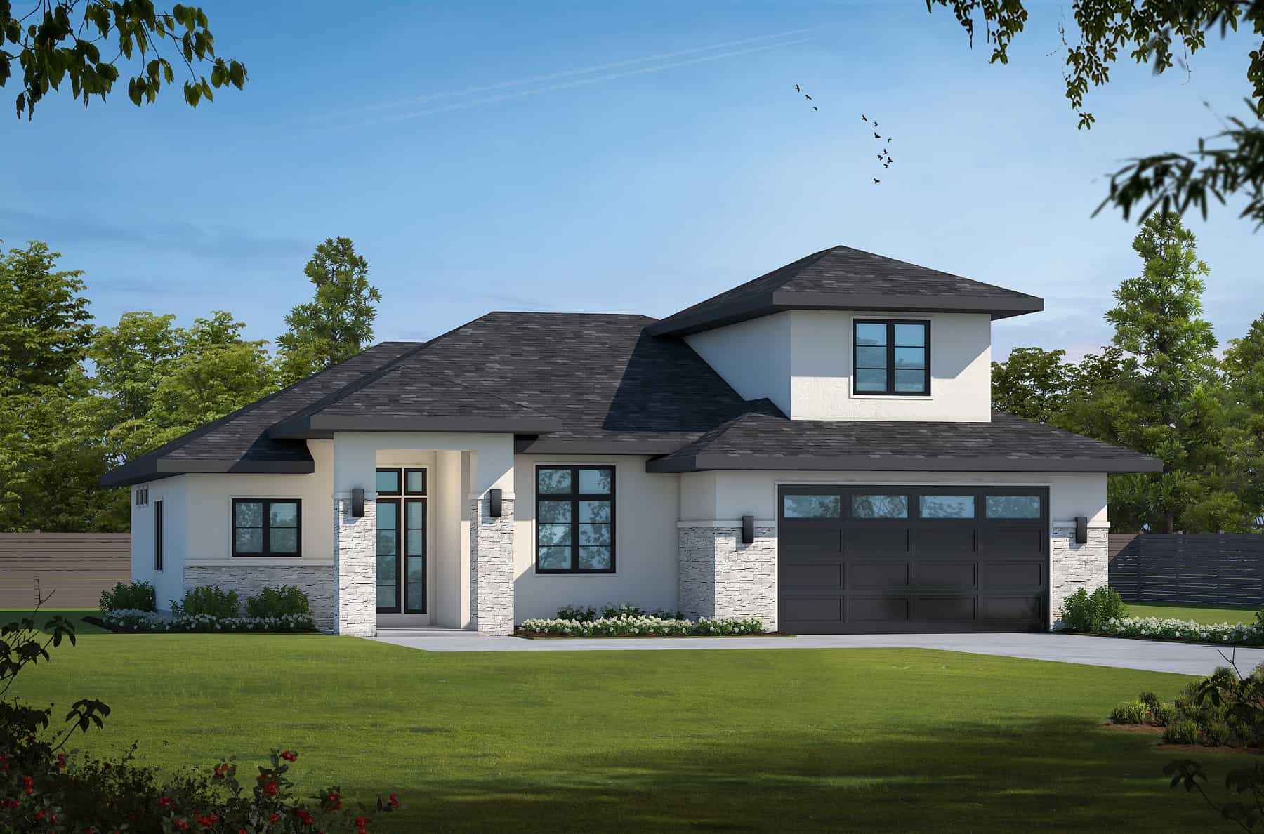 Modern Prairie Floor Plan - 2 Bedrms, 3 Baths - 2249 Sq Ft