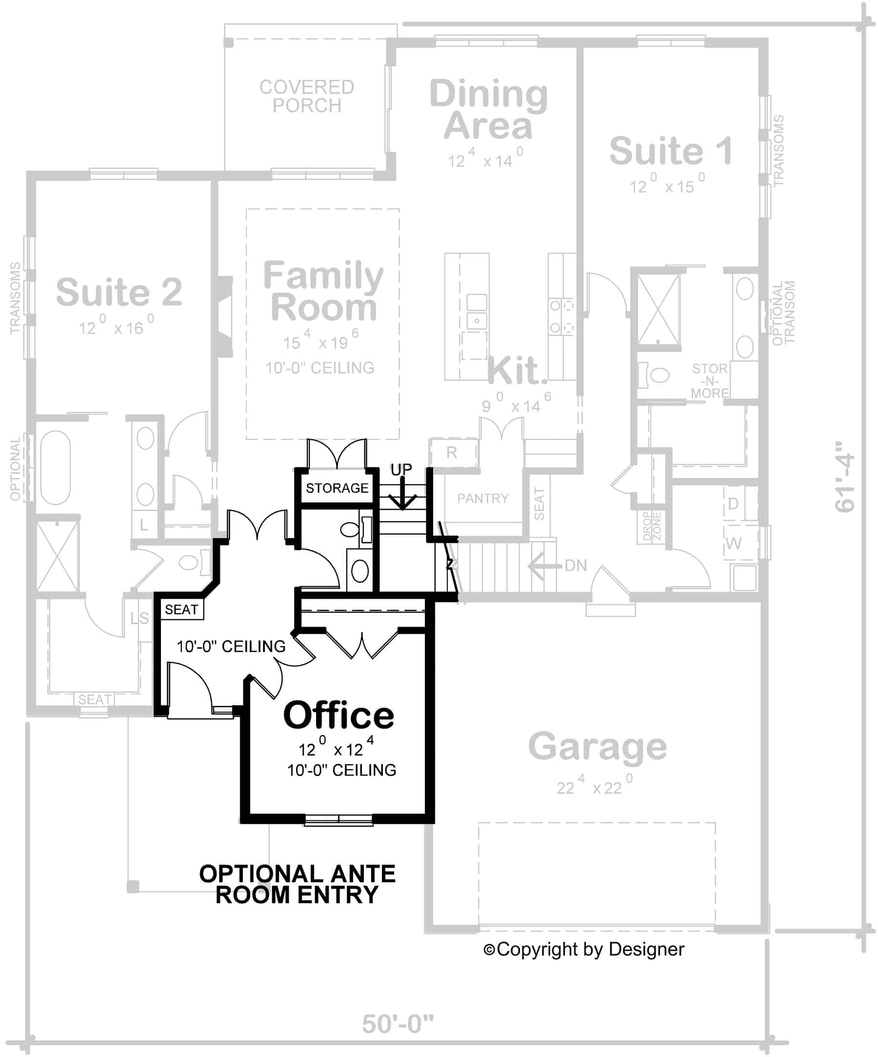 Alternative Main Level Layout