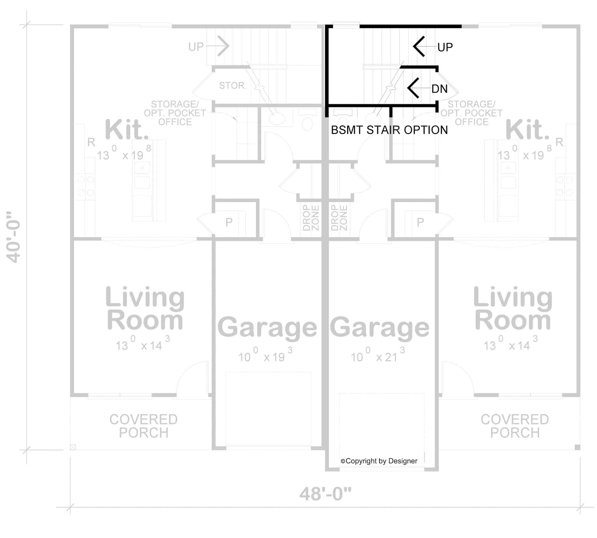 Basement Option Stair Location