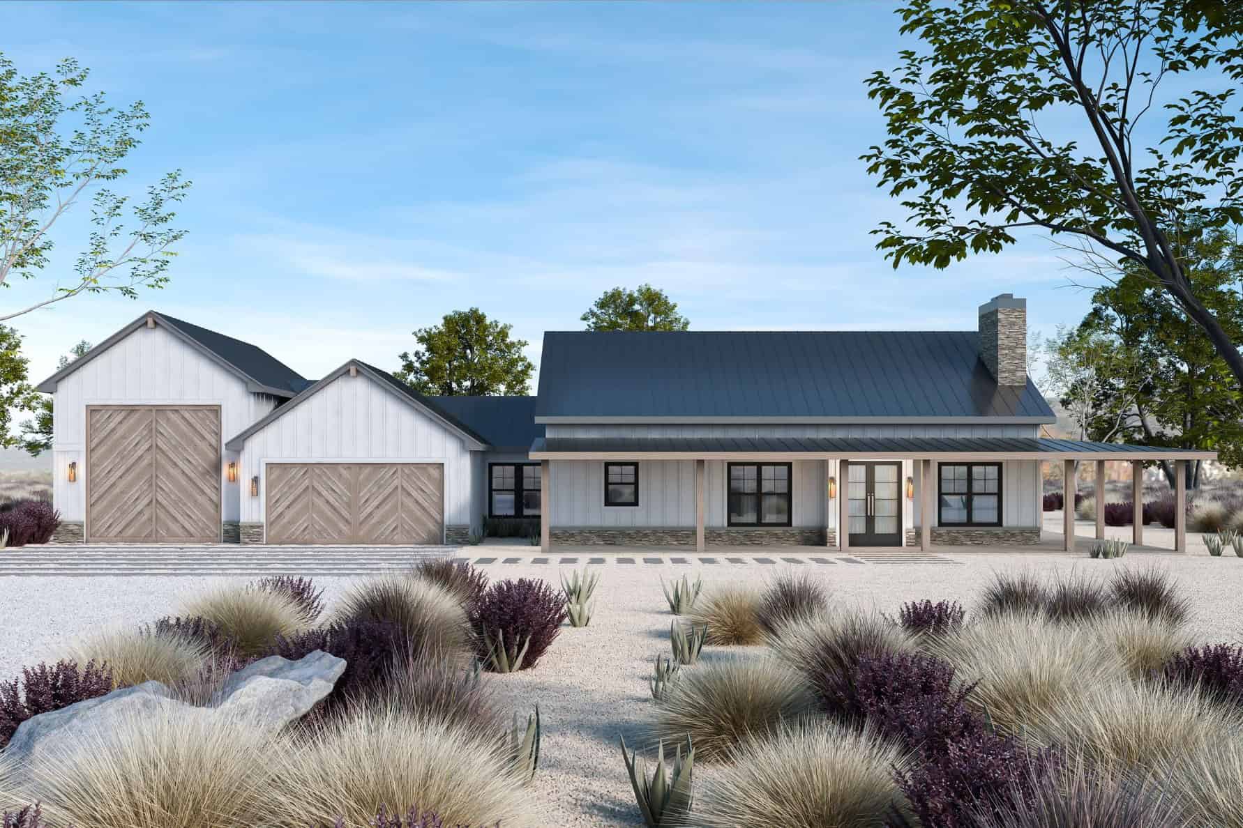 3-Bedroom, 2024 Sq Ft Barndominium Home Plan - 120-2812 - Main Exterior