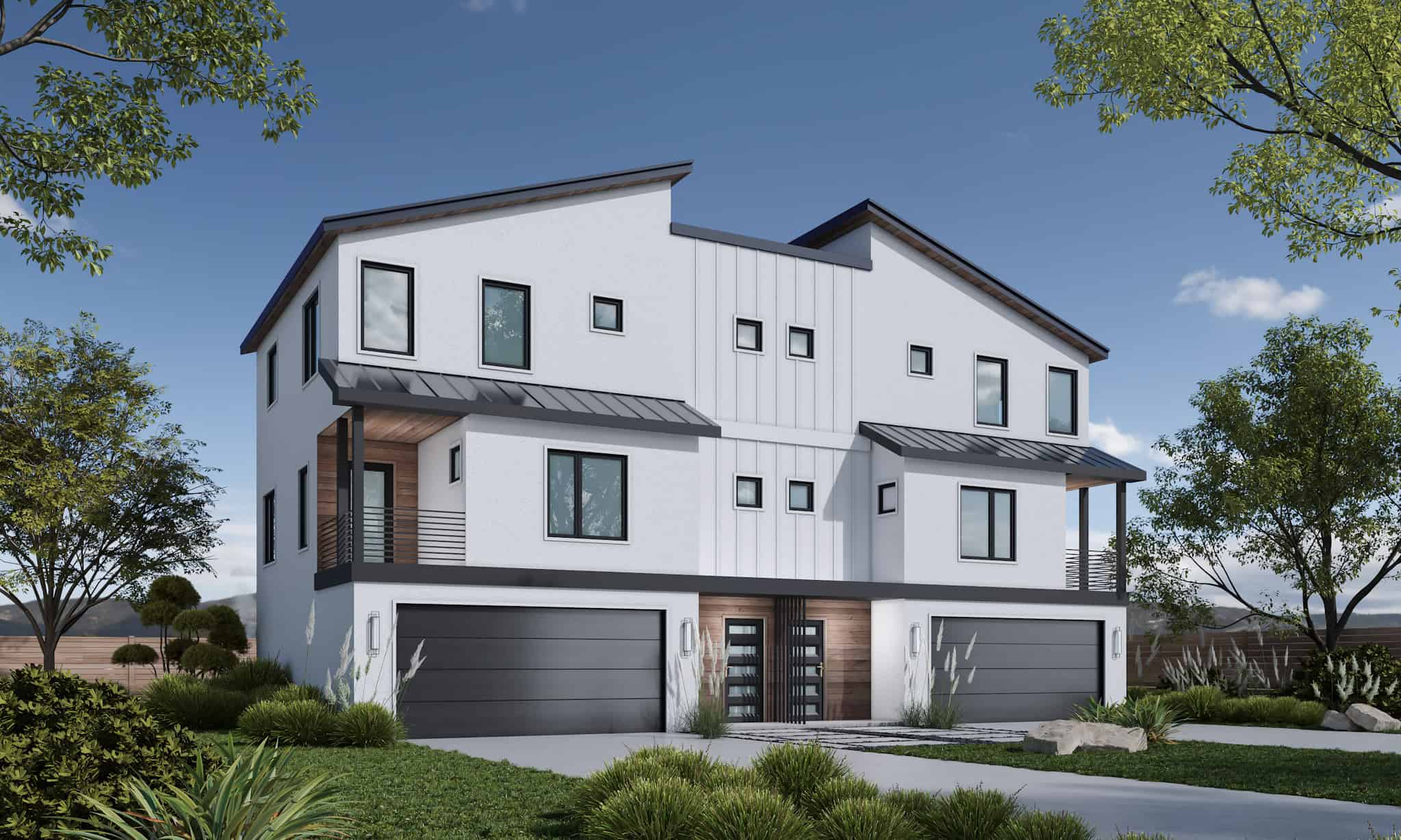 3-Bedroom, 1781 Sq Ft Duplex/Multi-Unit Home Plan - 120-2837 - Main Exterior