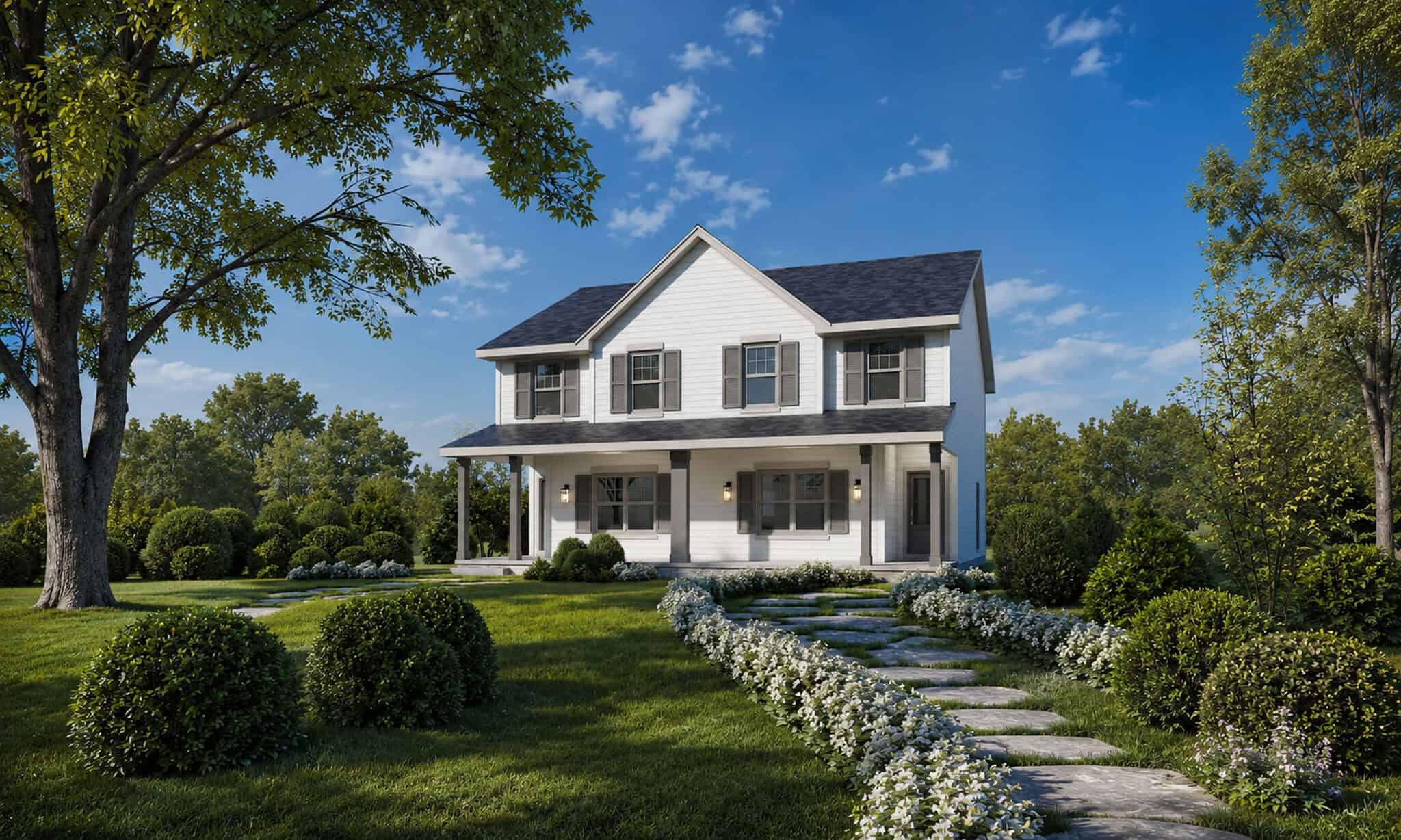 6-Bedroom, 2868 Sq Ft Contemporary Duplex Plan – 120-2853 – Main Exterior