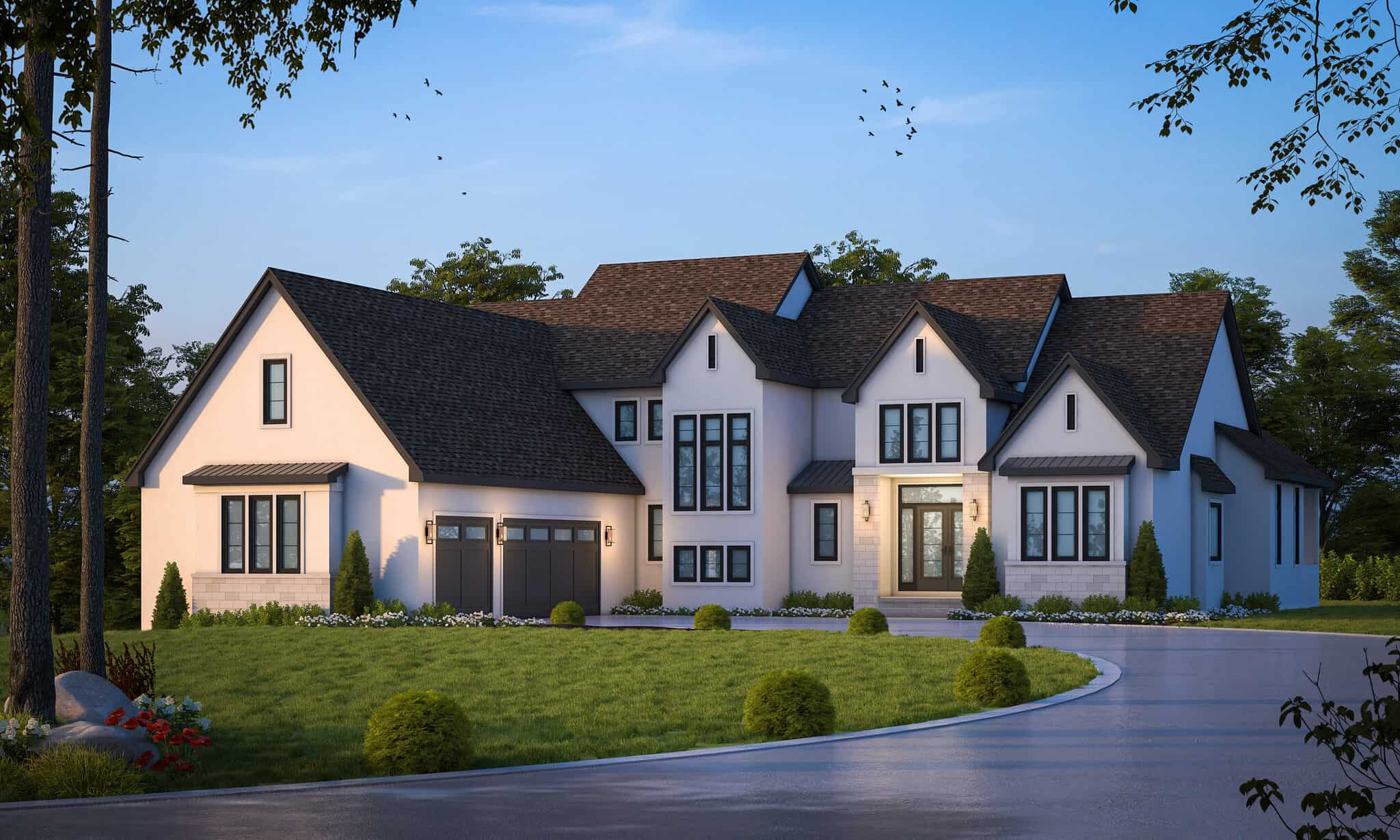 Modern House Plan - 4 Bedrms, 4.5 Baths - 3731 Sq Ft - #120-2870