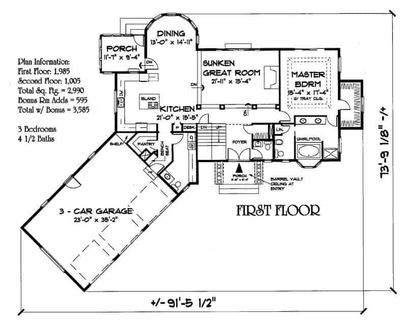 Main Level Floor Plan