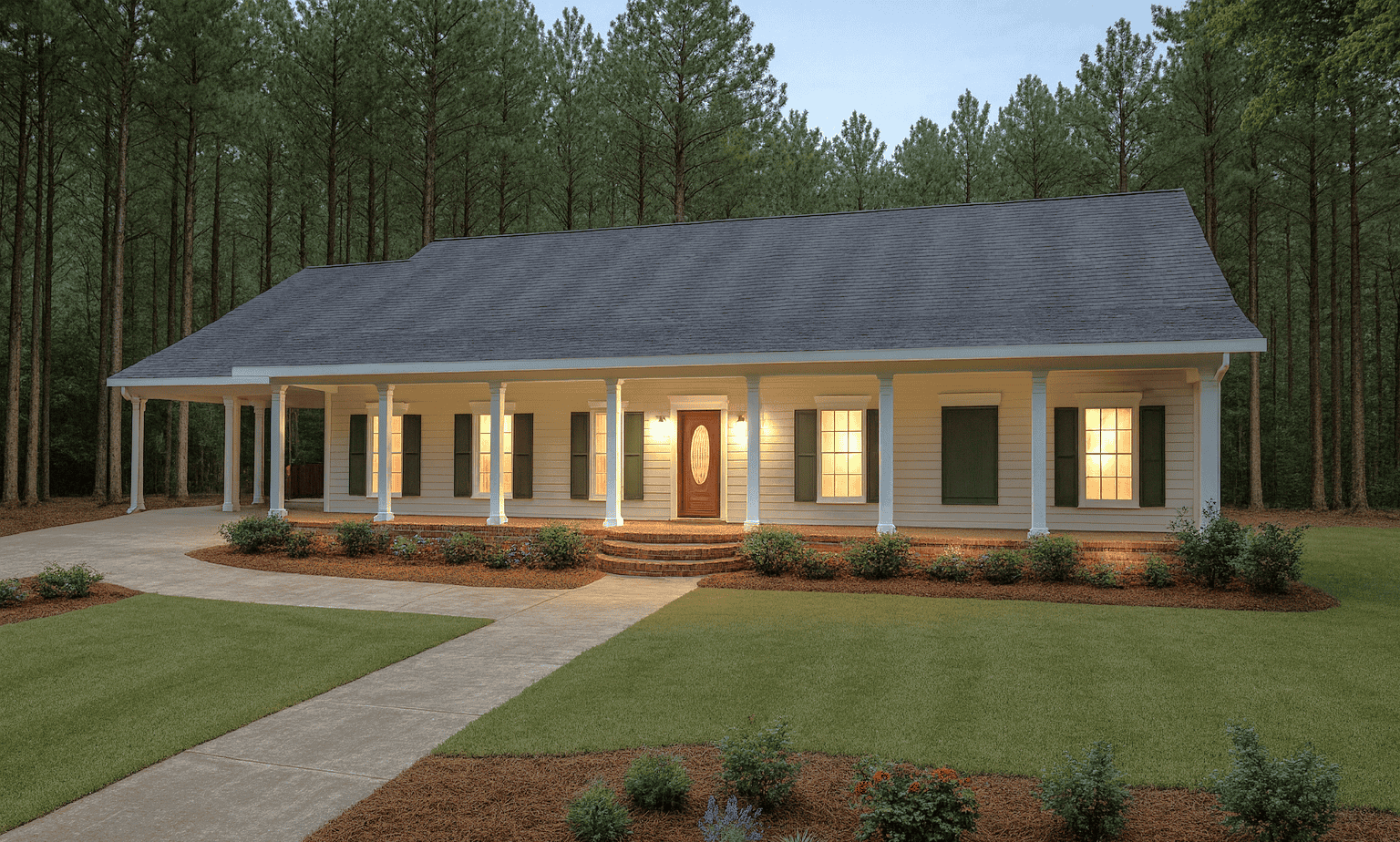 4-Bedroom, 2380 Sq Ft Country Home - Plan #123-1091 - Main Exterior