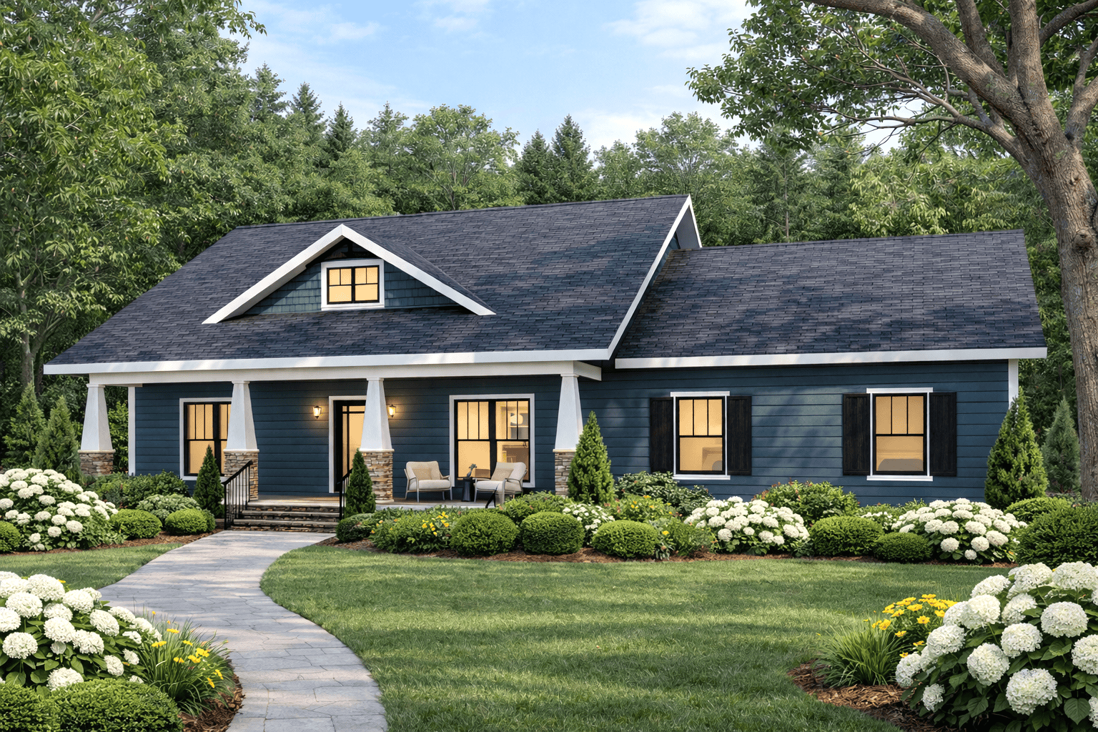 2-Bedroom, 1882 Sq Ft Farmhouse House Plan - 123-1098 - Front Exterior