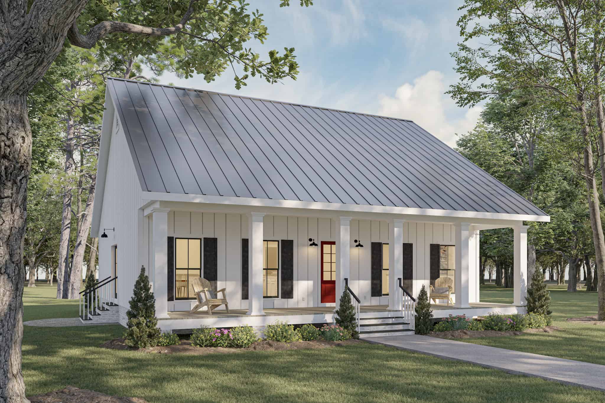 2-Bedroom, 1520 Sq Ft Ranch Home Plan - 123-1103 - Main Exterior