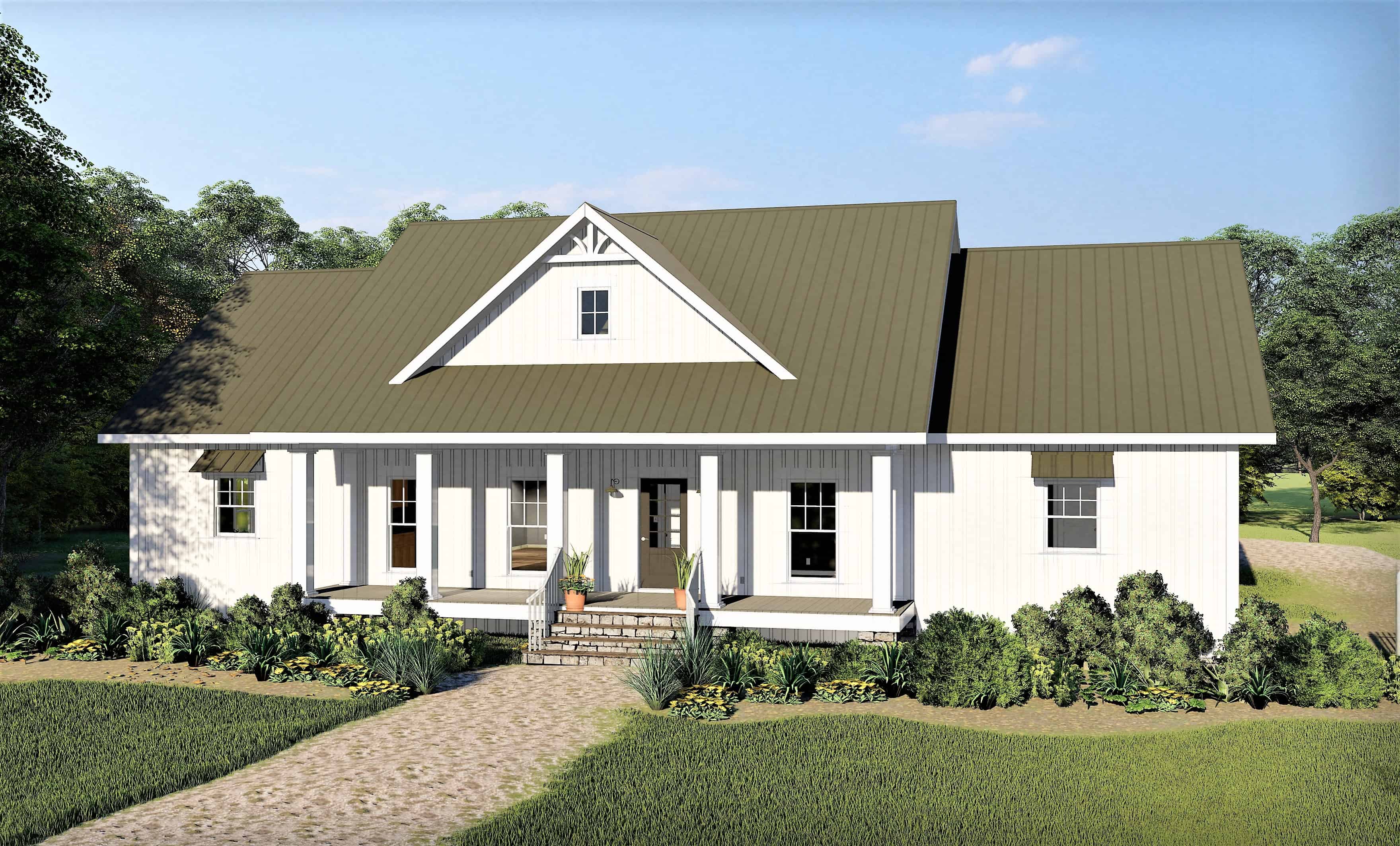 3-Bedroom, 2526 Sq Ft Ranch House - Plan #123-1106 - Front Exterior