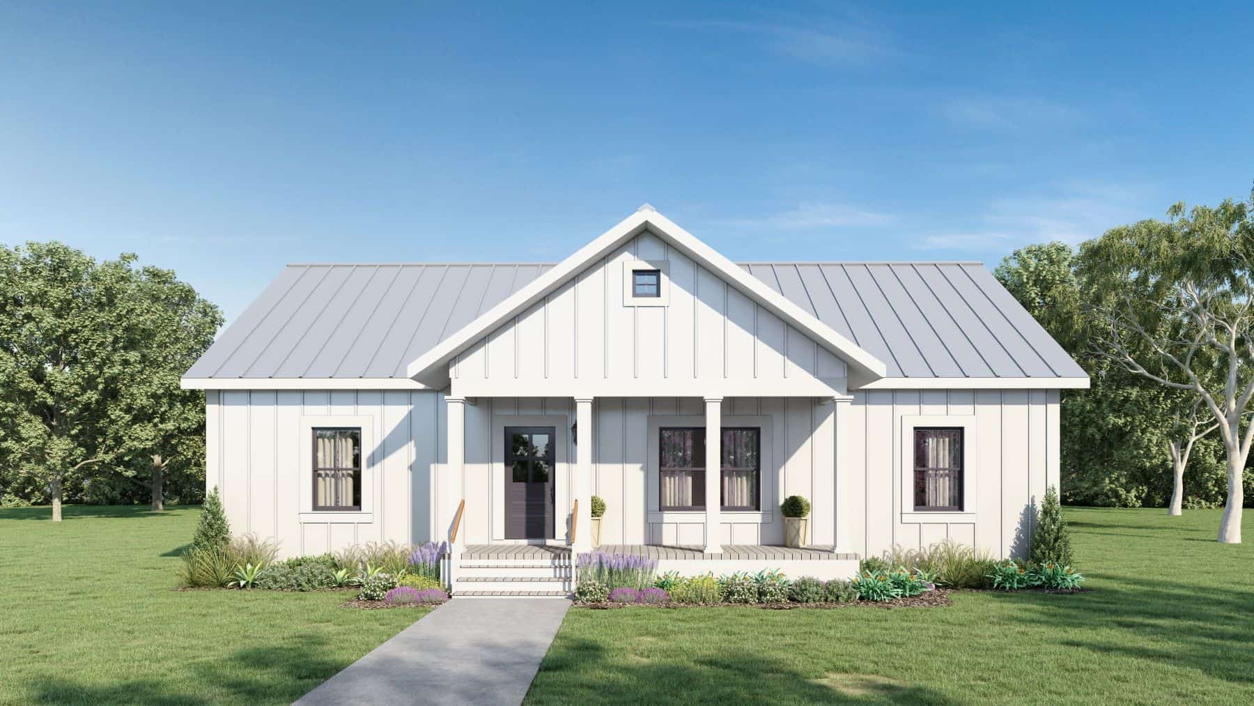 3-Bedroom, 1425 Sq Ft Ranch House - Plan #123-1118 - Front Exterior