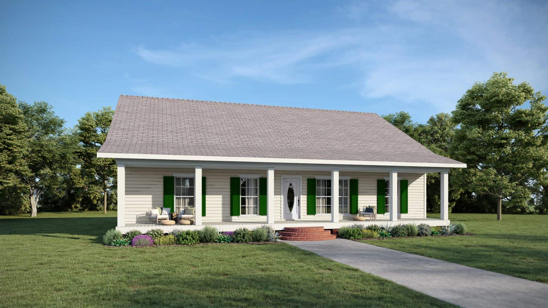 3-Bedroom, 1493 Sq Ft Ranch House - Plan #123-1122 - Front Exterior
