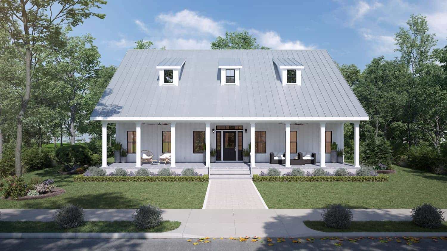 3-Bedroom, 1860 Sq Ft Farmhouse Home Plan - 123-1125 - Main Exterior