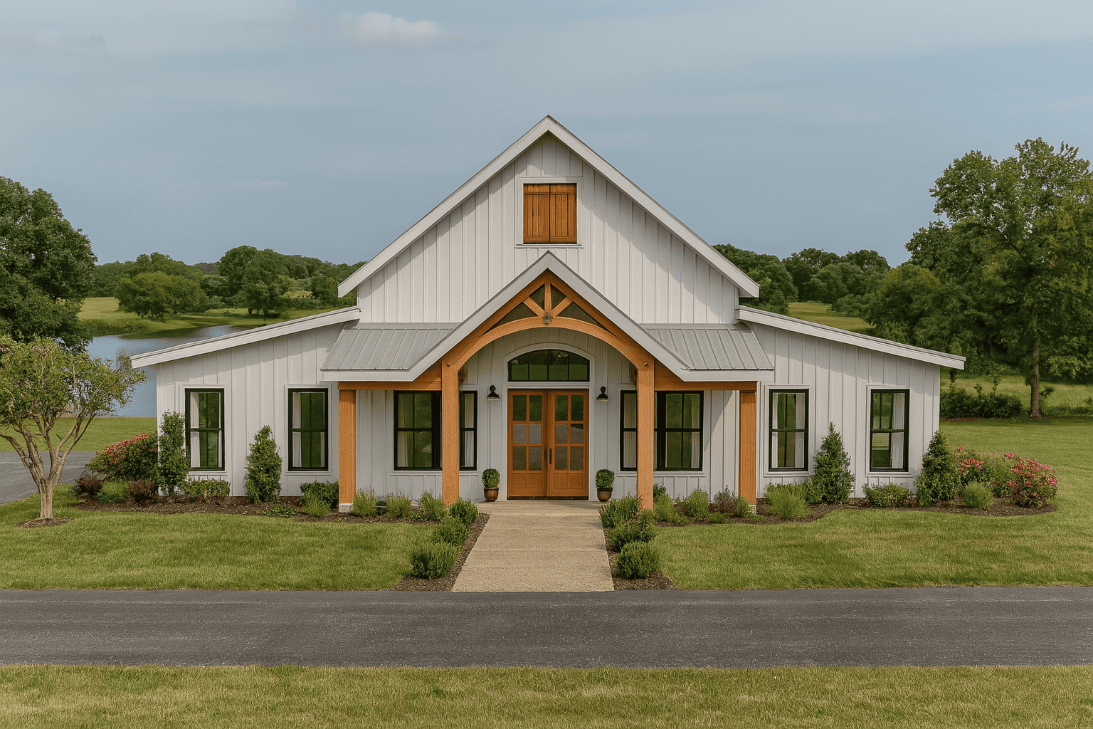 3-Bedroom, 2460 Sq Ft Barn Style Home Plan - 123-1130 - Main Exterior