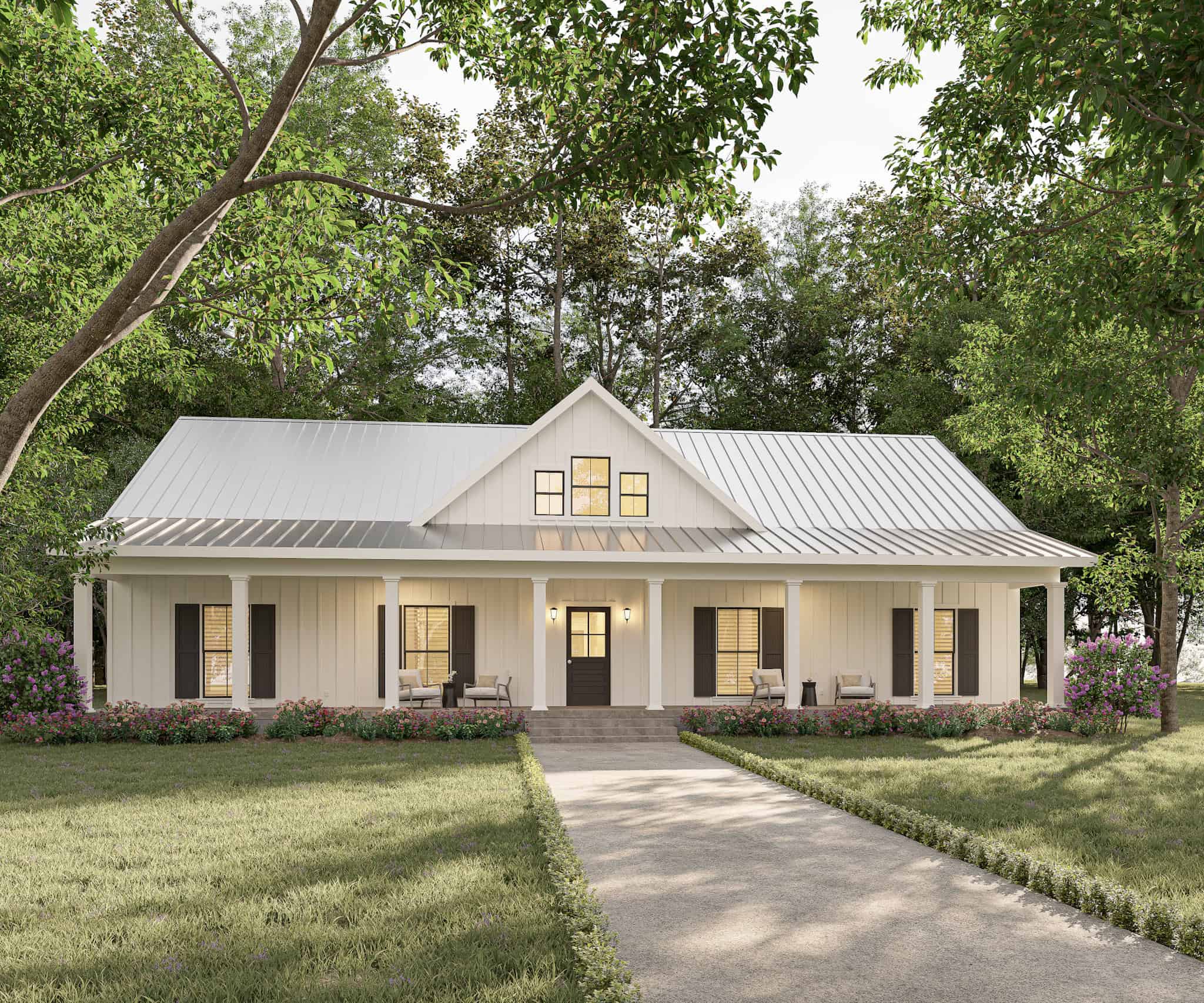 4-Bedroom, 2020 Sq Ft Country Home Plan - 123-1140 - Main Exterior