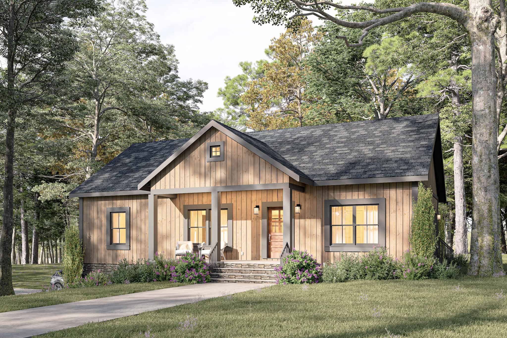 Modern Farmhouse Home Plan - 3 Bedrms, 2 Baths - 1402 Sq Ft - #123-1141