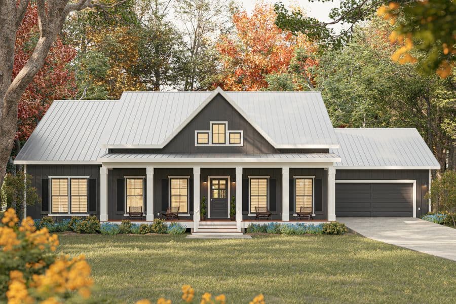 Modern Farmhouse Home Plan - 3 Bedrms, 2 Baths - 1615 Sq Ft - #123-1150